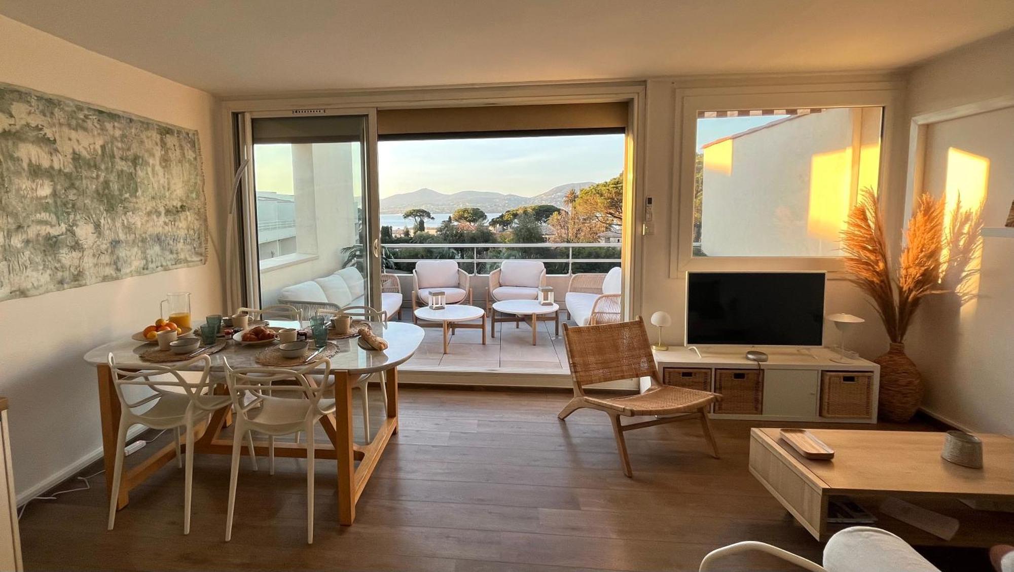 סן טרופז Terrasse Vue Mer - Appartement 6 Pers, 3 Chambres Et Parking A St Tropez מראה חיצוני תמונה